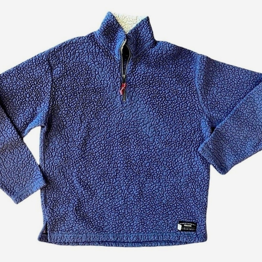 Southern Marsh Mens Blue Sherpa Fleece Quarter Zip Pullover Small VSGE325-0616